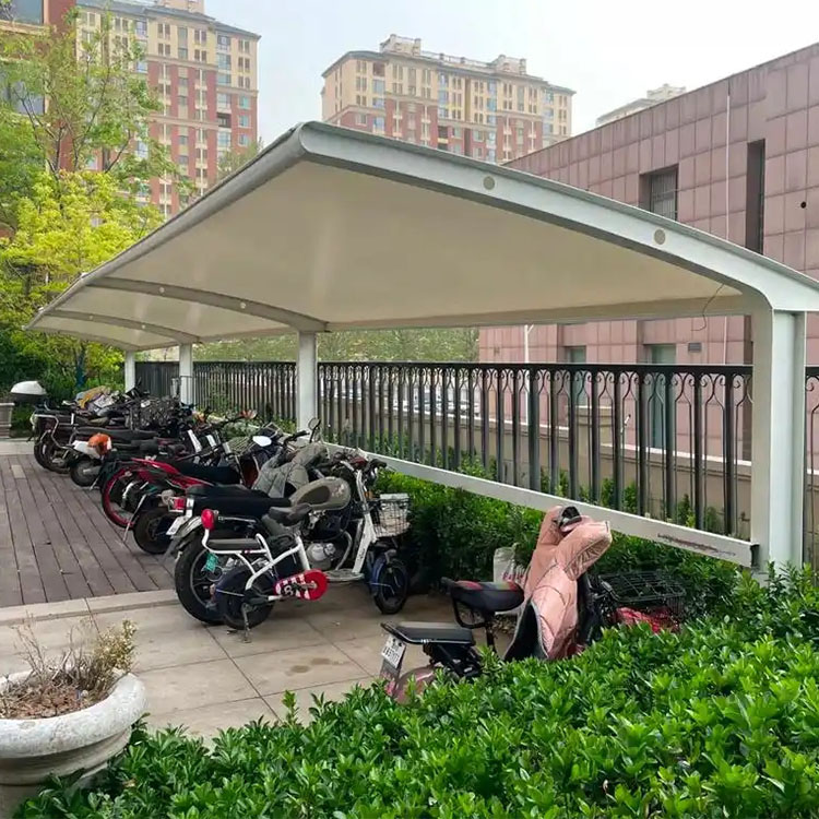 库尔勒市膜结构电动车棚